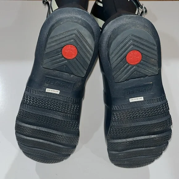 Hunter Mid-Calf Rain Boots Navy/White Sz 8 - Picture 8 of 13